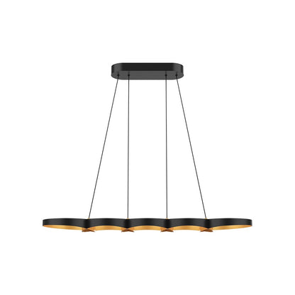 Kuzco Maestro 38" LED Linear Pendant, Black/Gold - LP90838-BK-GD-UNV