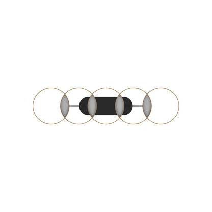 Kuzco Maestro 38" LED Linear Pendant, Black/Gold
