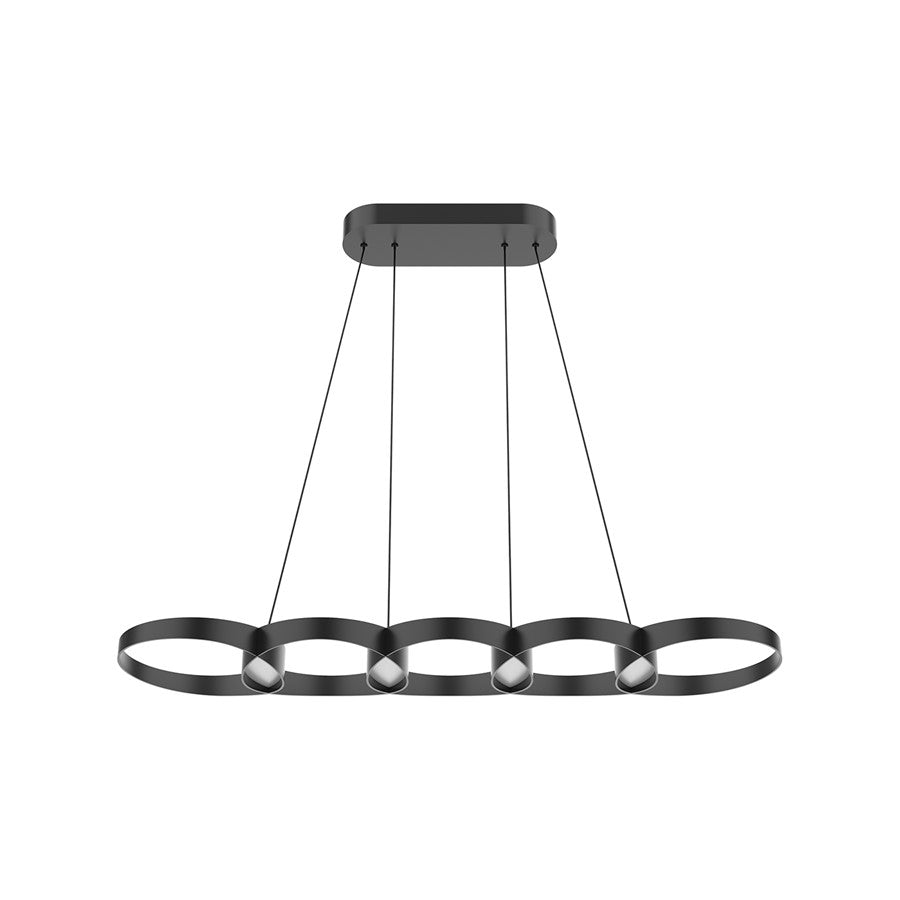 Kuzco Maestro 38" LED Linear Pendant, Black