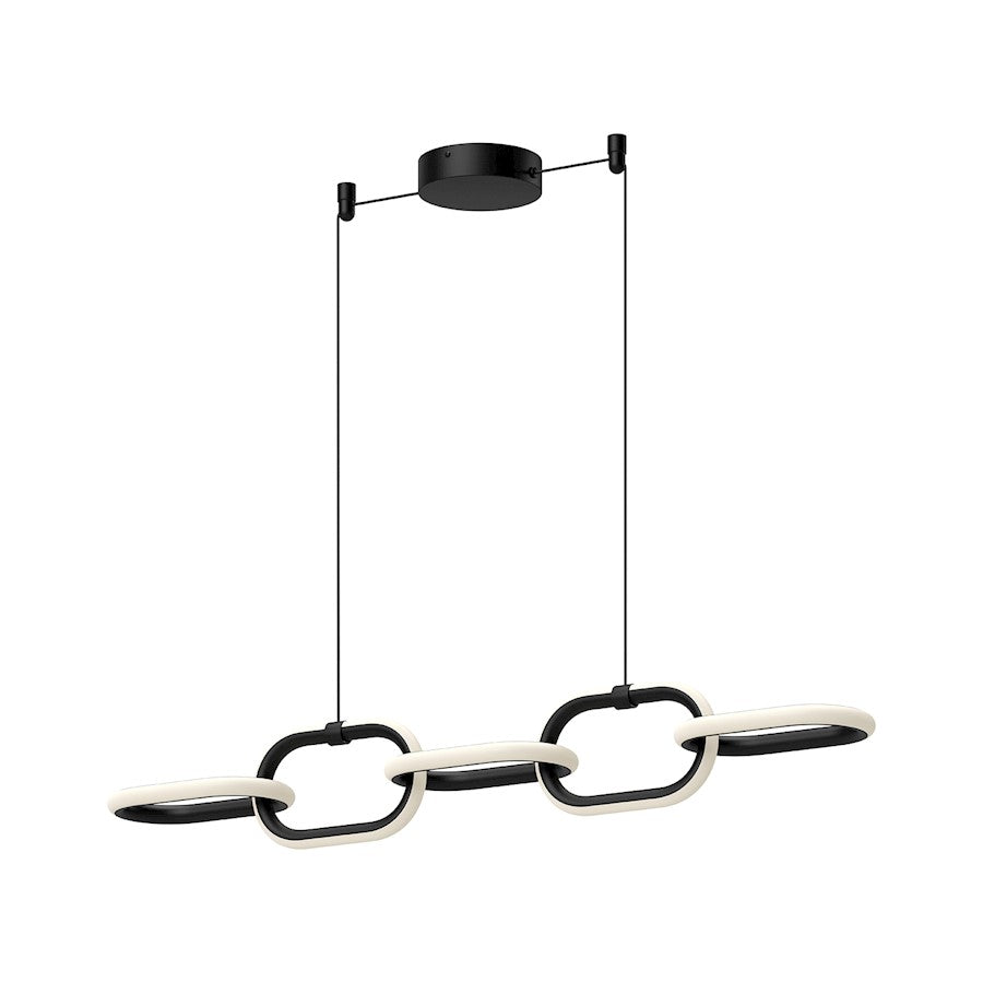 Kuzco Airen 36" LED Linear Pendant, Black/White Silicone - LP92636-BK