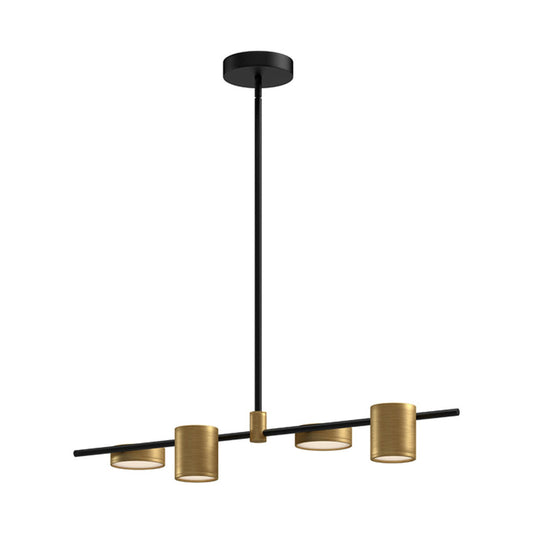 Kuzco Jayden 40in LED Linear Pendant | Modern Black and Brushed Gold Aluminum/Steel | Kitchen Island & Dining Room | Model LP96840-BK-BG