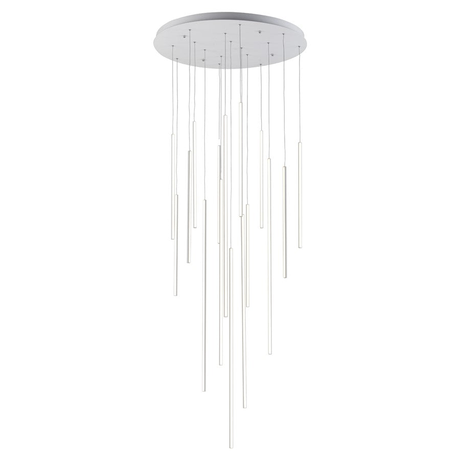 Kuzco Chute 16 Head LED Multi Pendant, White - MP14932-WH-UNV-010