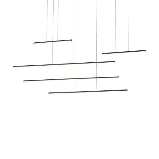 Kuzco Chute Motion 60" LED Multi Pendant, Black - MP14960-BK-UNV-010