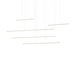 Kuzco Chute Motion 60" LED Multi Pendant, White/White Acrylic - MP14960-WH