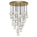Alora Marni 30 Head LED Multi Pendant, Brass/Clear Carved Acrylic - MP321230NB