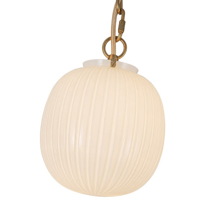 Kuzco Cherise 3Lt 7" Socket Multi Pendant, Gold/Glossy Opal Glass