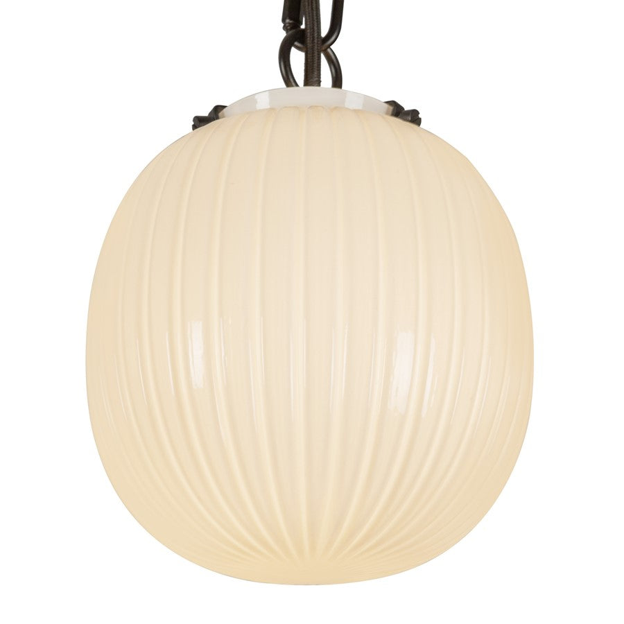 Kuzco Cherise 3Lt 7" Socket Multi Pendant, Black/Glossy Opal