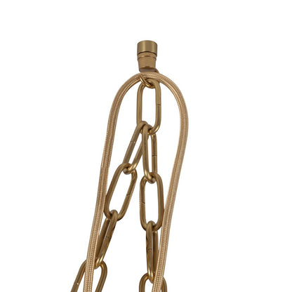 Kuzco Farrah 3-Lt Gold Multi-Lt Pendant, Brushed Gold/Amber