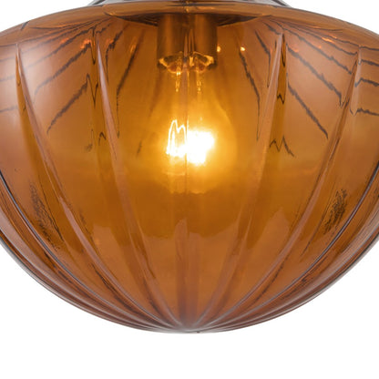Kuzco Farrah 3-Lt Black Multi-Lt Pendant, Matte Black/Amber