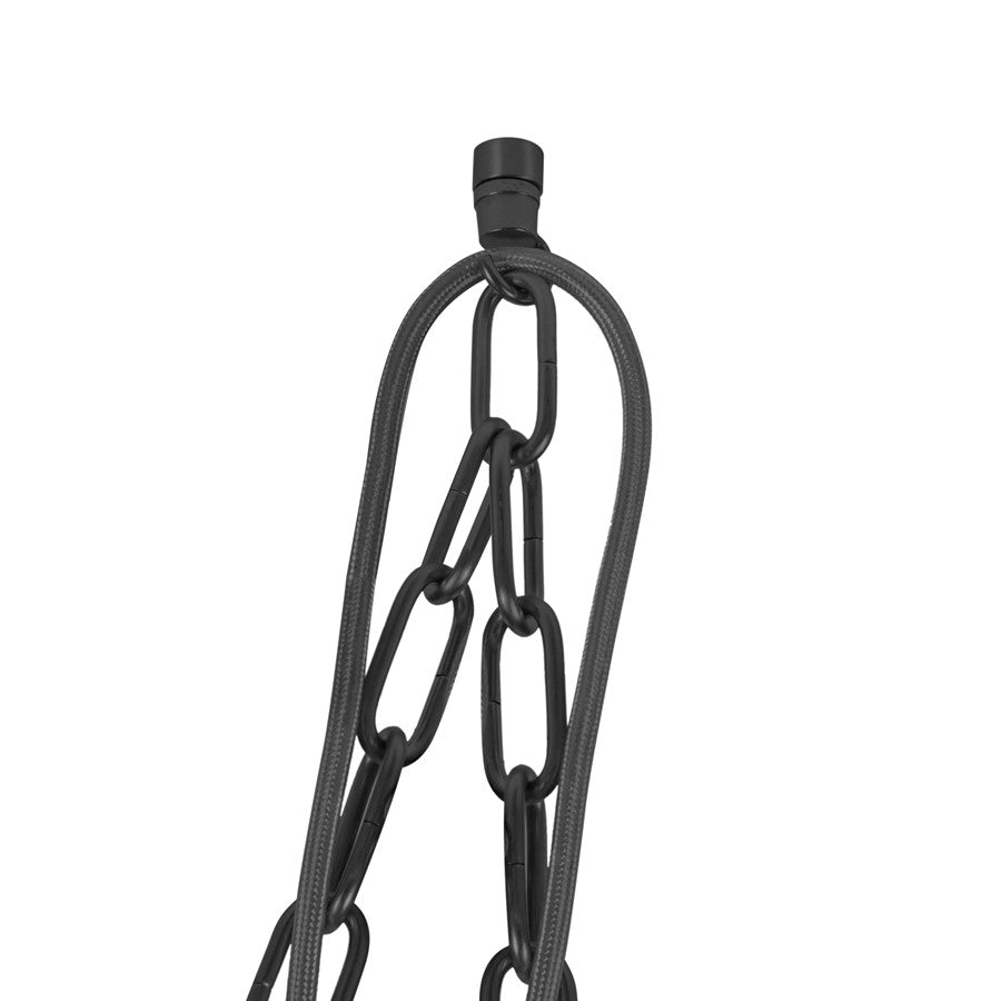 Kuzco Farrah 3-Lt Black Multi-Lt Pendant, Matte Black/Amber