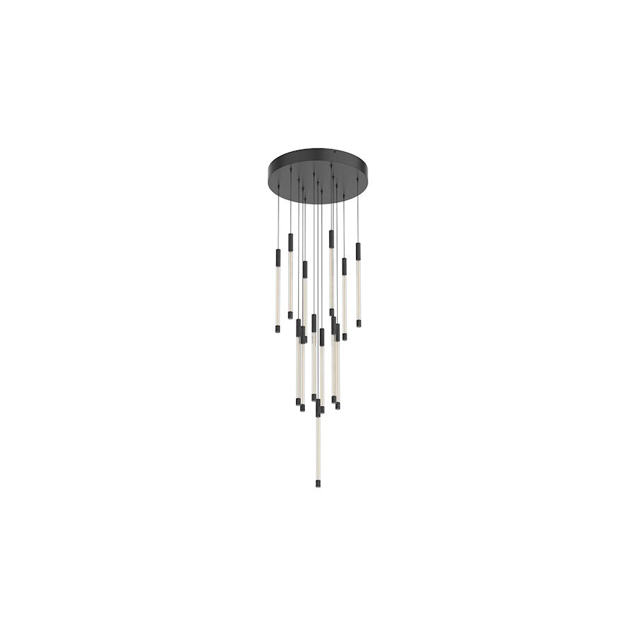 Kuzco Motif 13" LED Multi Pendant, Black/Clear - MP75113-BK