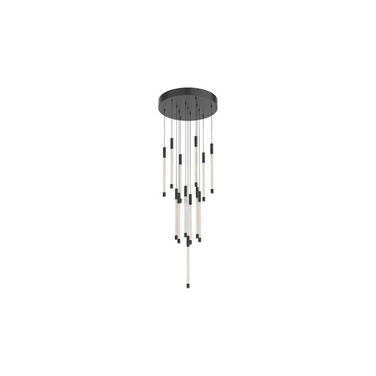 Kuzco Motif 13" LED Multi Pendant, Black/Clear - MP75113-BK