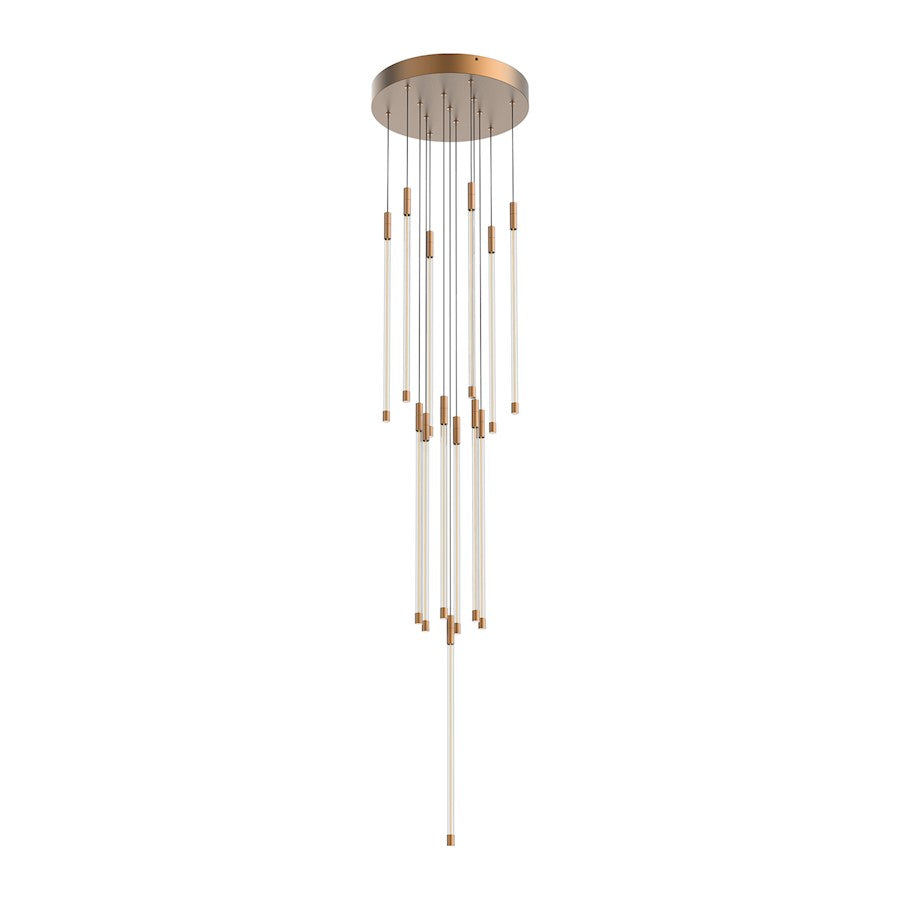 Kuzco Motif 20" LED Multi Pendant, Brushed Gold/Clear - MP75121-BG