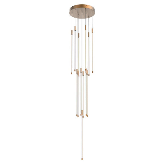 Kuzco Motif 12" LED Multi Pendant, Brushed Gold/Clear - MP75127-BG