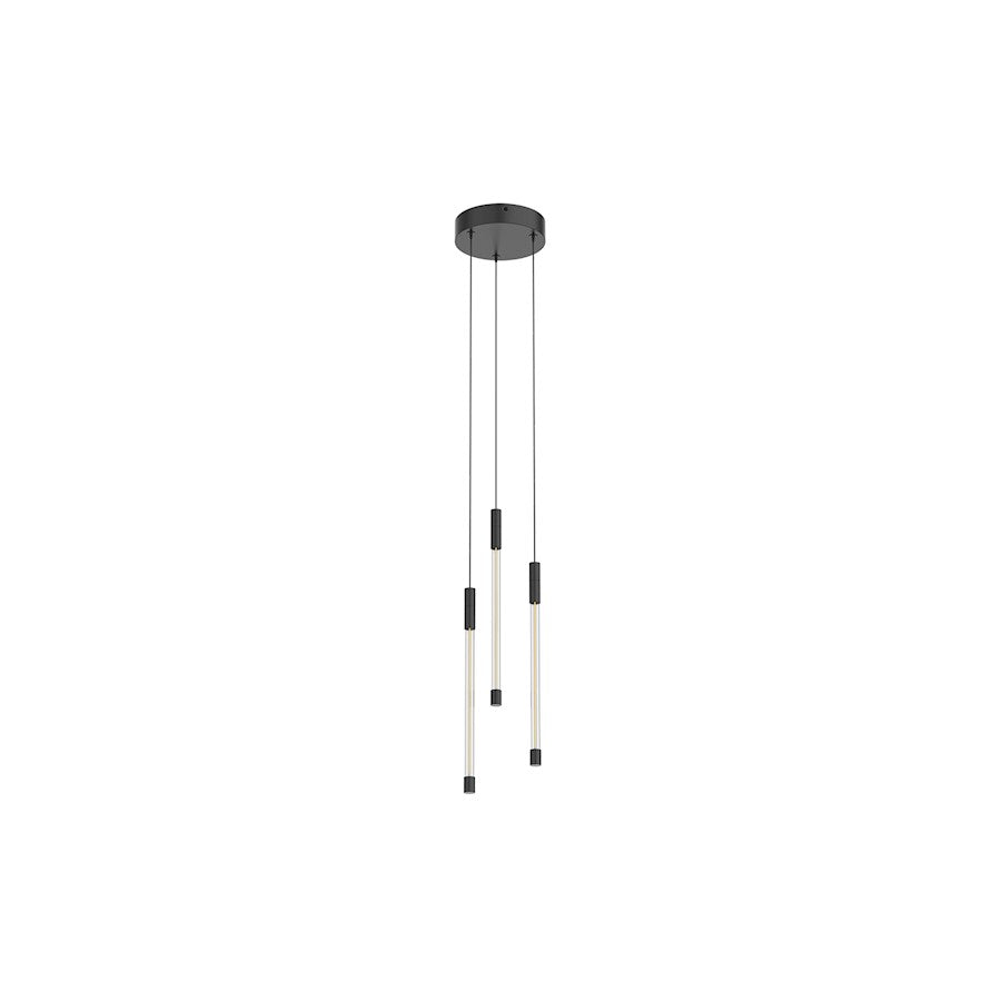 Kuzco Motif 5.5" LED Multi Pendant, Black/Clear - MP75213-BK