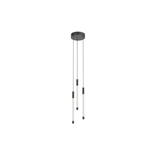 Kuzco Motif 13" LED Multi Pendant, Black/Clear Glass - MP75213-BK-UNV