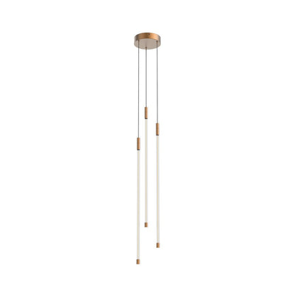 Kuzco Motif 27" LED Multi Pendant, Brushed Gold/Clear Glass - MP75227-BG-UNV