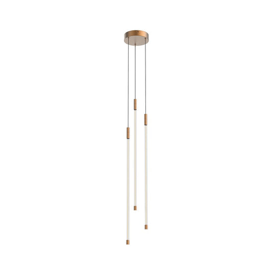 Kuzco Motif 27" LED Multi Pendant, Brushed Gold/Clear Glass - MP75227-BG-UNV