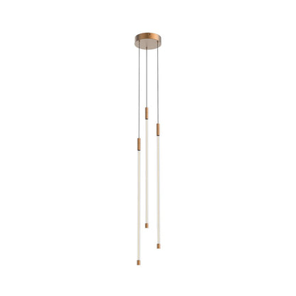 Kuzco Motif 27" LED Multi Pendant, Brushed Gold/Clear Glass