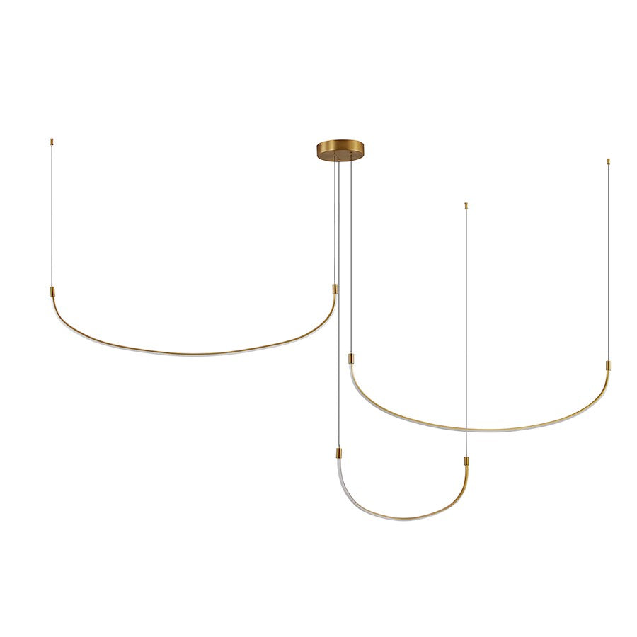 Kuzco Talis 70" LED 4160 L Multi Pendant, Brushed Gold - MP89370-BG