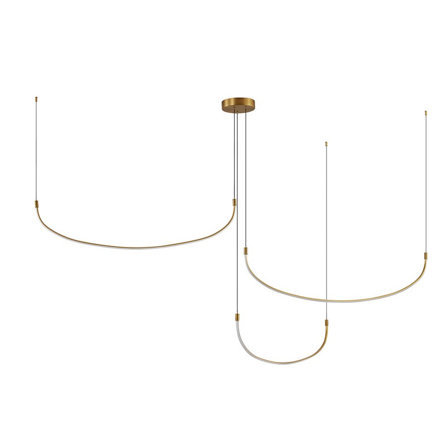 Kuzco Talis 70" LED Multi Pendant, Brushed Gold - MP89370-BG-UNV