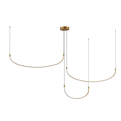 Kuzco Talis 70" LED Multi Pendant, Brushed Gold - MP89370-BG-UNV