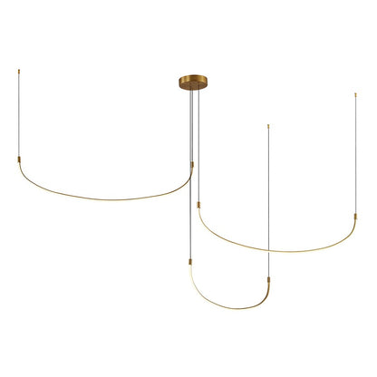 Kuzco Talis 90in LED Multi Pendant | Modern Brushed Gold | Kitchen Island & Dining Room | 90.25 x 90.25 x 11.75 in | Model MP89390-BG-UNV