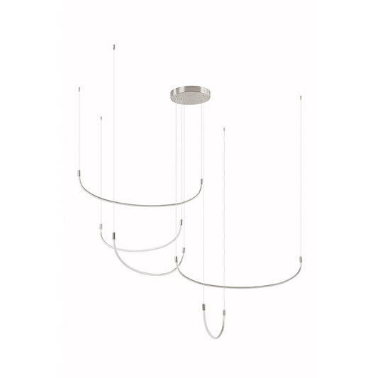 Kuzco Talis 70" LED 6960 L Multi Pendant, Brushed Nickel - MP89570-BN