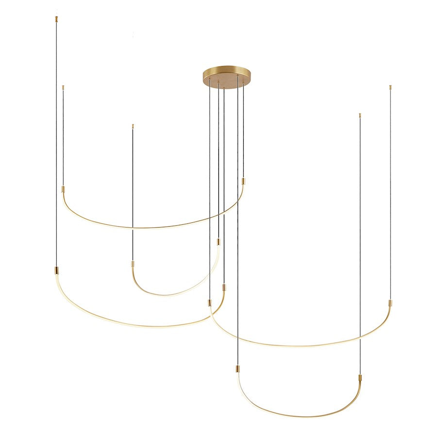 Kuzco Talis 90" LED Multi Pendant, Brushed Gold - MP89590-BG