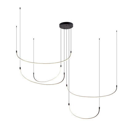 Kuzco Talis 90" LED Multi Pendant/118W, Black - MP89590-BK-UNV