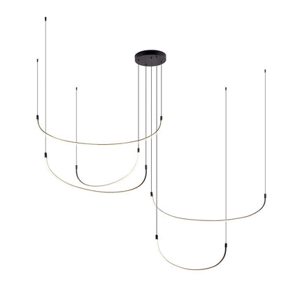 Kuzco Talis 90" LED Multi Pendant/118W, Black