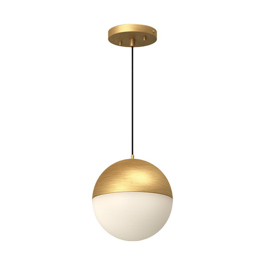 Kuzco Monae 8" LED Pendant, Brushed Gold/Opal - PD11708-BG