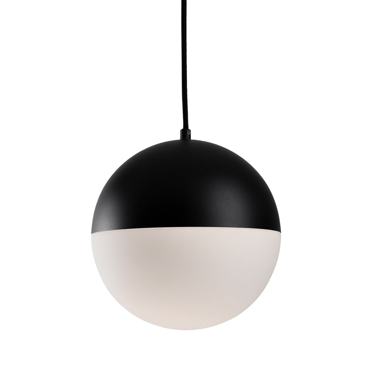 Kuzco Monae 10in 1-Light Pendant | Black Metal and Opal Glass | Kitchen Island & Dining Room | 2000lm 3000K 90CRI Dimmable | Model PD11710-BK-5CCT