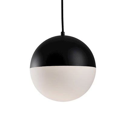 Kuzco Monae 10in 1-Light Pendant | Black Metal and Opal Glass | Kitchen Island & Dining Room | 2000lm 3000K 90CRI Dimmable | Model PD11710-BK-5CCT