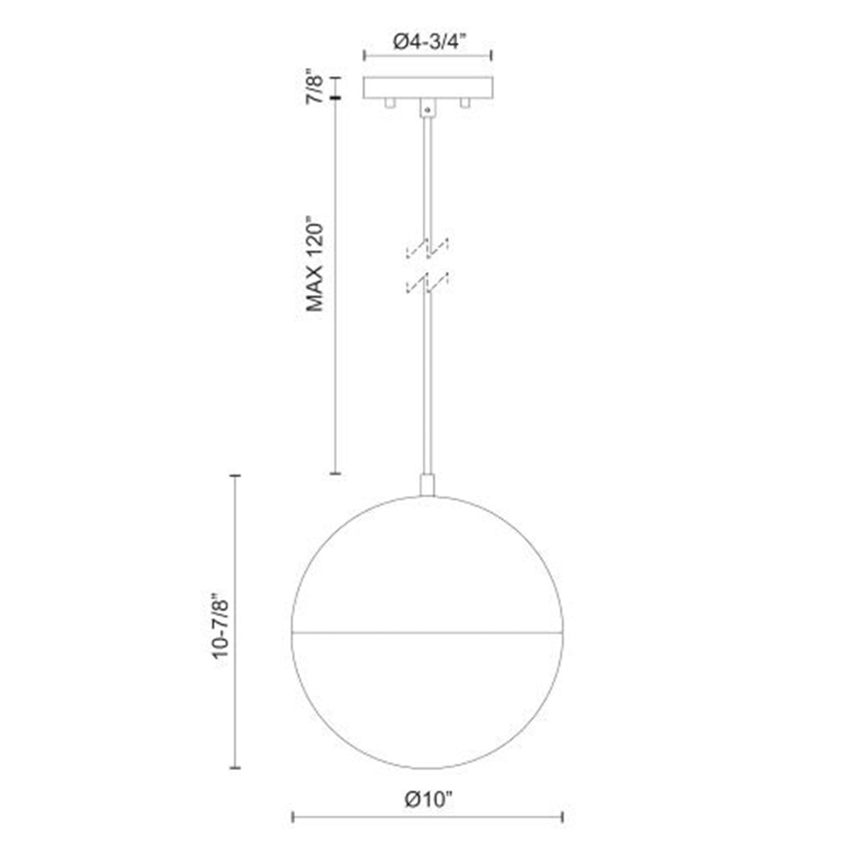 Kuzco Monae 10in 1-Light Pendant | Black Metal and Opal Glass | Kitchen Island & Dining Room | 2000lm 3000K 90CRI Dimmable | Model PD11710-BK-5CCT