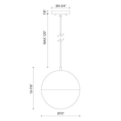 Kuzco Monae 10in 1-Light Pendant | Black Metal and Opal Glass | Kitchen Island & Dining Room | 2000lm 3000K 90CRI Dimmable | Model PD11710-BK-5CCT