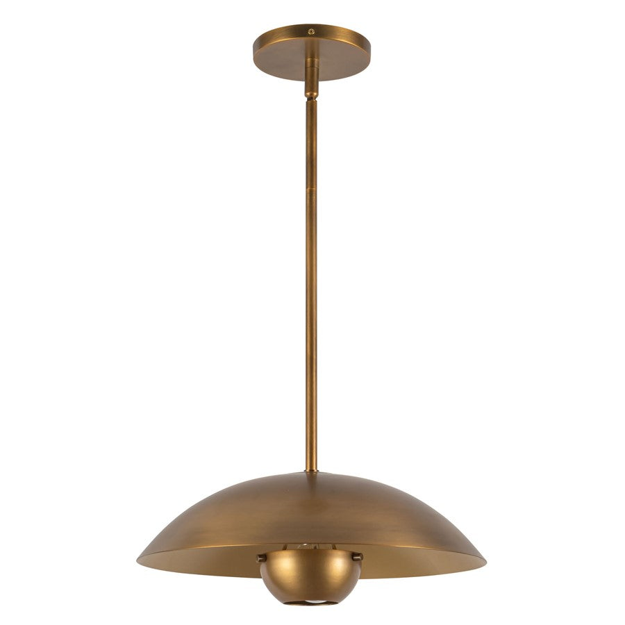 Kuzco Umbra 14" Brass Pendant, Vintage Brass