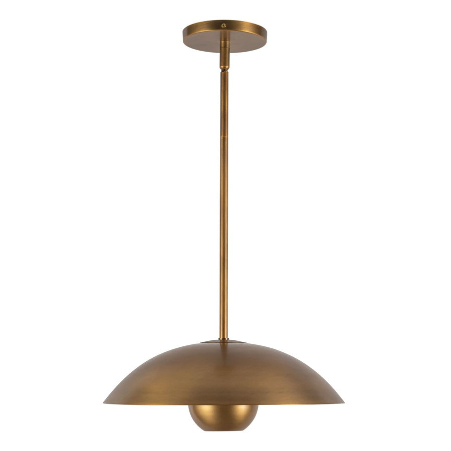 Kuzco Umbra 14" Brass Pendant, Vintage Brass