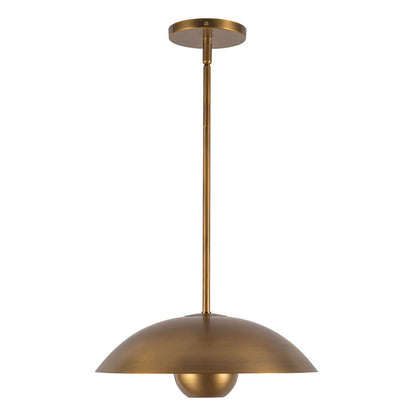 Kuzco Umbra 14" Brass Pendant, Vintage Brass