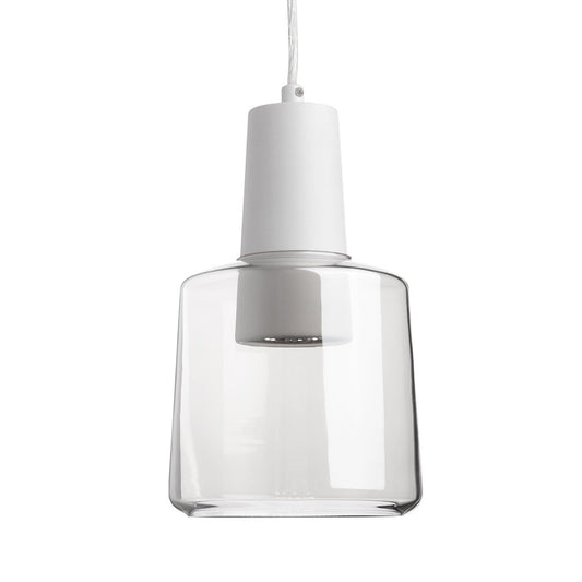 Kuzco Samson 6" LED Pendant, Clear/Frosted Acrylic Diffuser - PD12506-CL