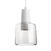 Kuzco Samson 6" LED Pendant, Clear/Frosted Acrylic Diffuser - PD12506-CL