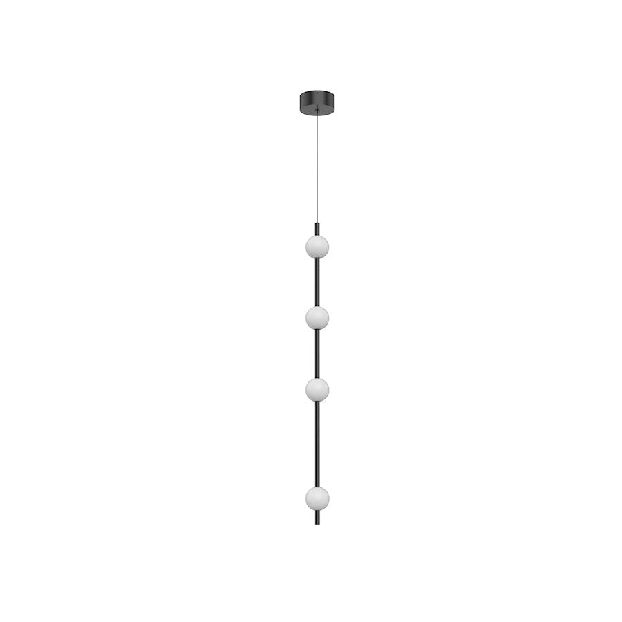 Kuzco Misaki 40" LED Pendant, Black/Frosted Acrylic Diffuser - PD14740-BK