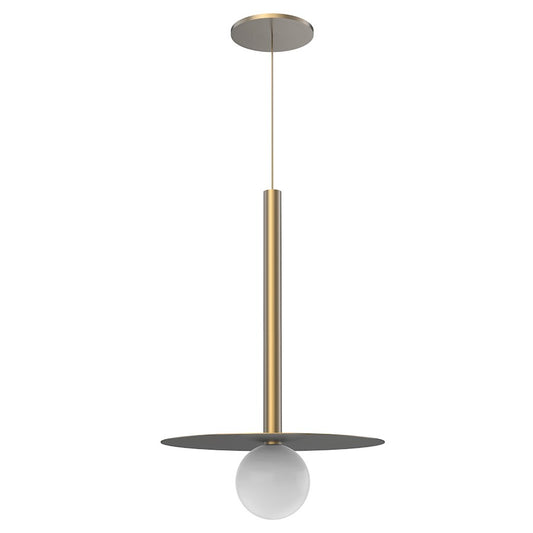 Kuzco Elixir 19" LED Pendant, Brushed Gold/Opal - PD15519-BG