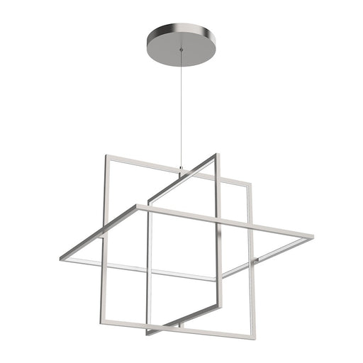 Kuzco Mondrian 28" LED Pendant, Nickel/Frosted Acrylic Diffuser - PD16328-BN