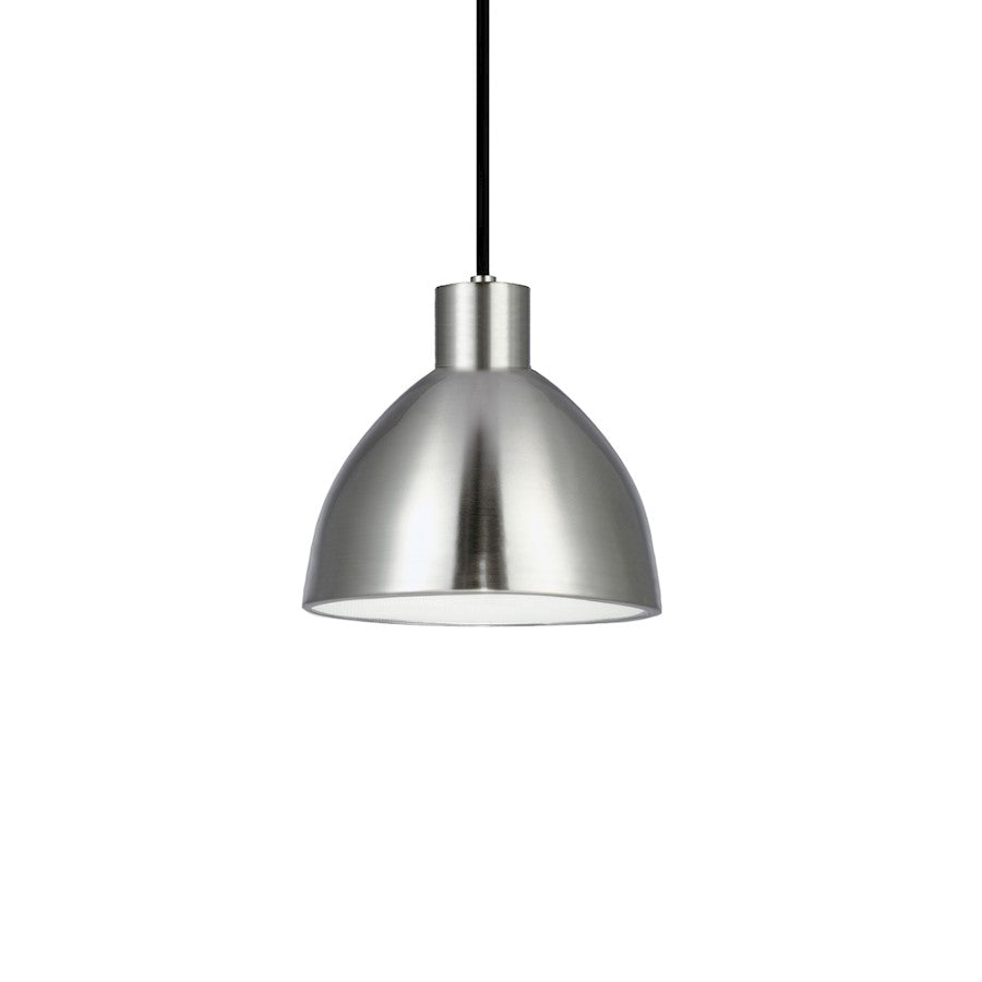 Kuzco Chroma 6" LED Pendant, Brushed Nickel/White Acrylic Diffuser - PD1706-BN