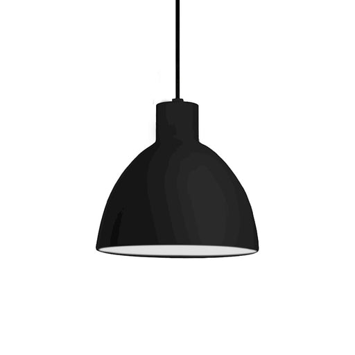 Kuzco Chroma 9" LED Pendant, Black/White Acrylic Diffuser - PD1709-BK