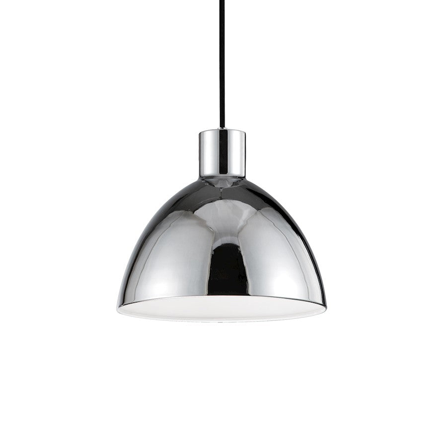 Kuzco Chroma 9" LED Pendant, Chrome/White Acrylic Diffuser - PD1709-CH