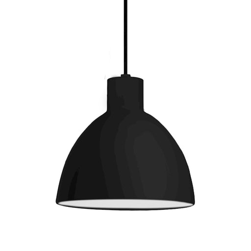 Kuzco Chroma 12" LED Pendant, Black/White Acrylic Diffuser - PD1712-BK