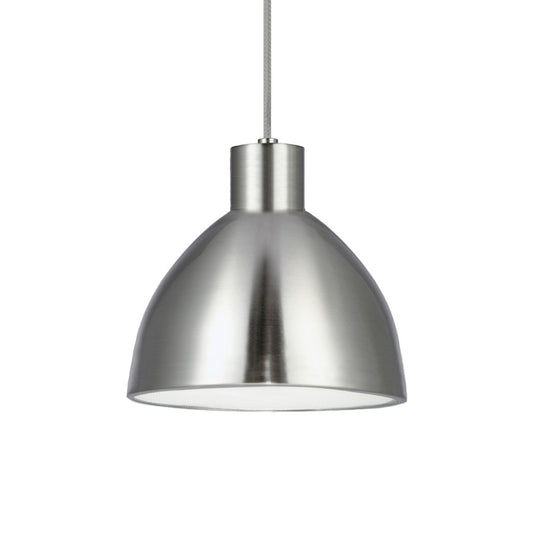 Kuzco Chroma 12" LED Pendant, Brushed Nickel/White Acrylic Diffuser - PD1712-BN