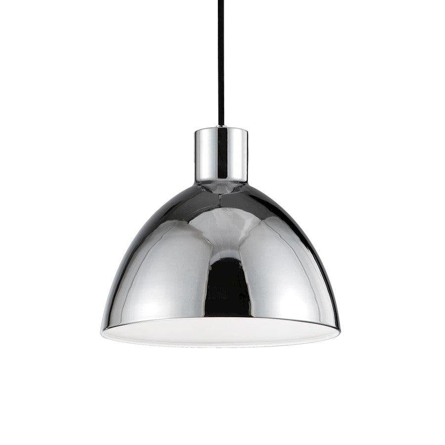 Kuzco Chroma 12" LED Pendant, Chrome/White Acrylic Diffuser - PD1712-CH